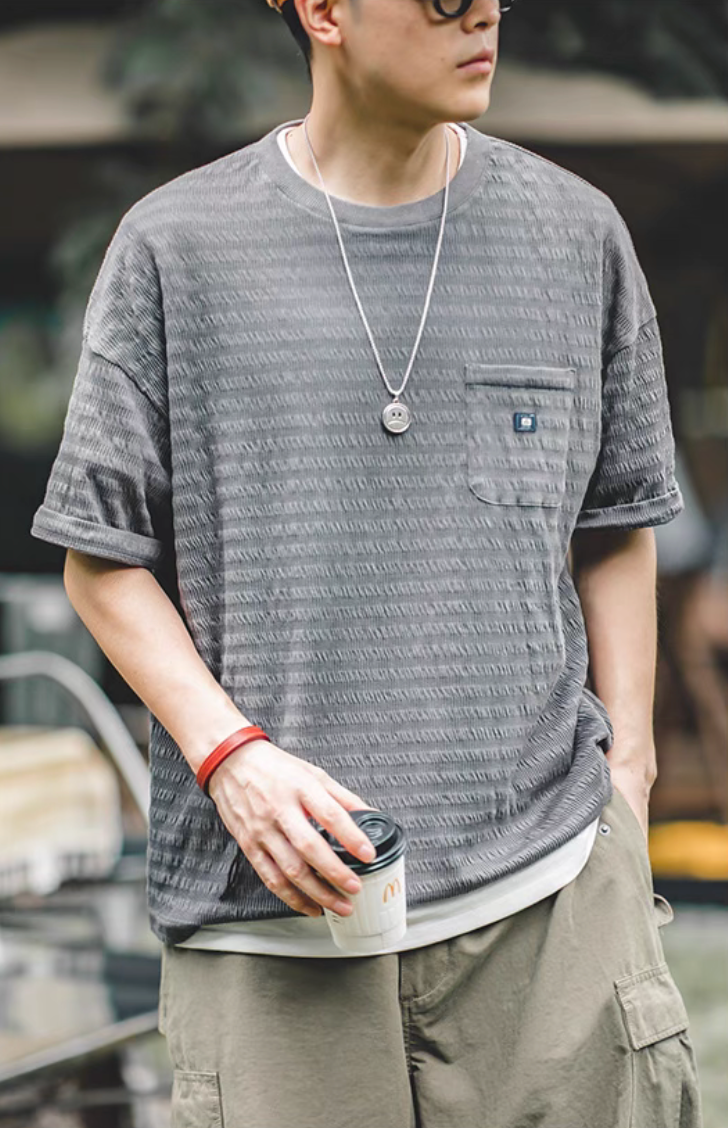 Classic Knit Jacquard Wave Tee