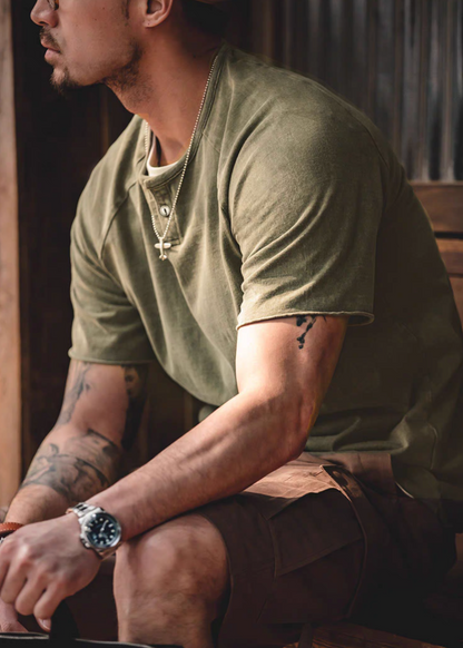 Style Washed Henley T-Shirt