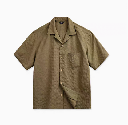 Textured Jacquard Short-Sleeve Shirt