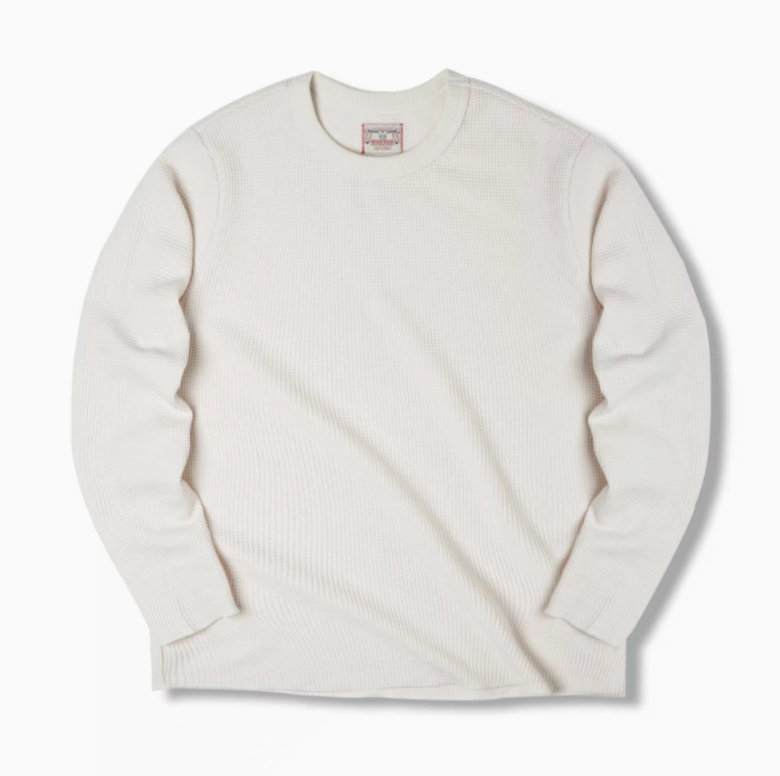 Waffle Knit Heavyweight Crew Sweatshirt