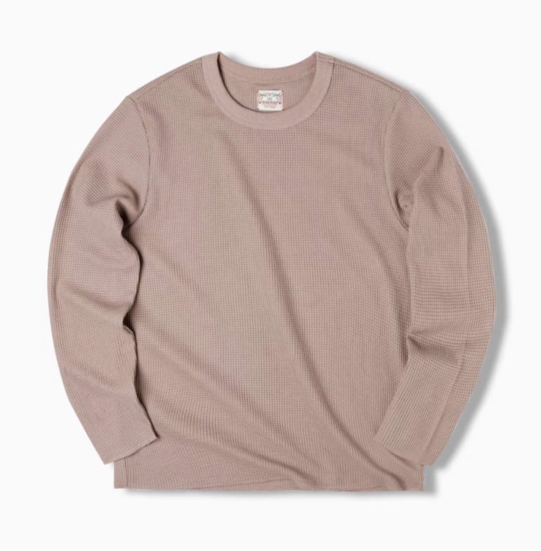 Waffle Knit Heavyweight Crew Sweatshirt