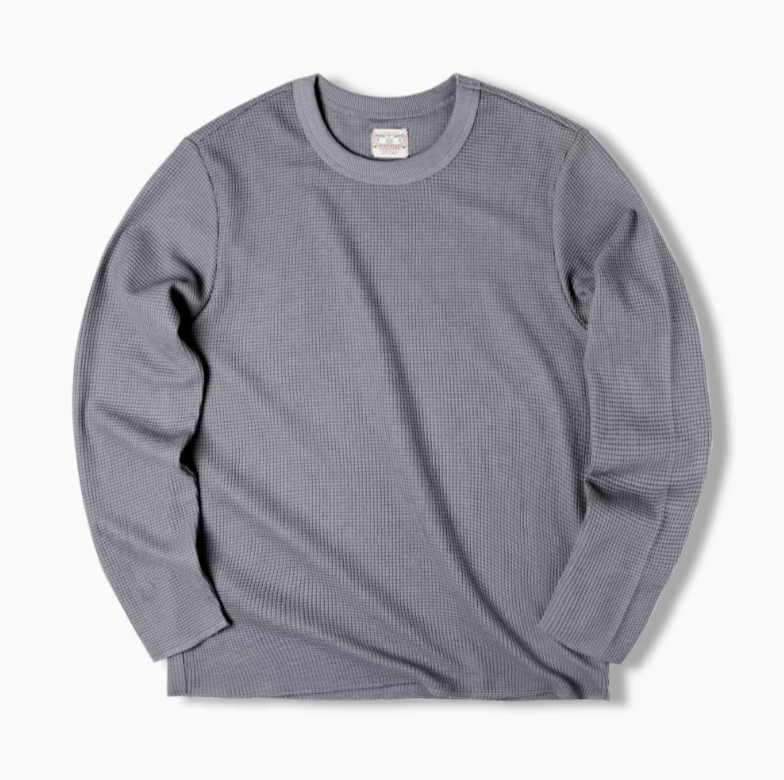 Waffle Knit Heavyweight Crew Sweatshirt