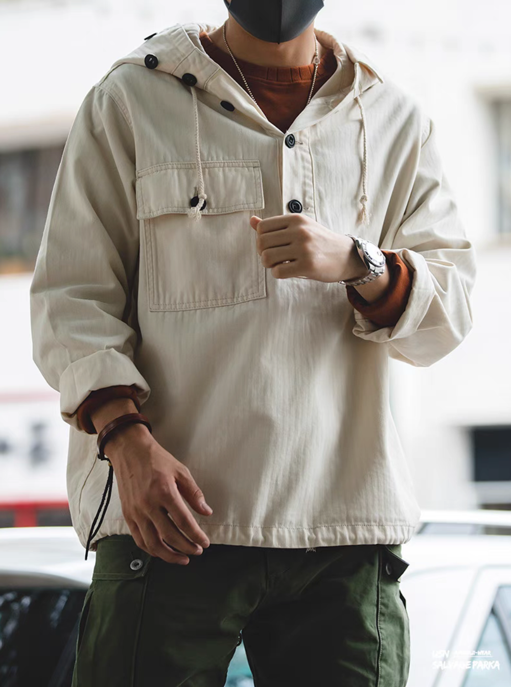 Naval Hooded Anorak