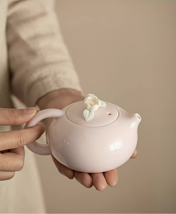 Pink Sakura Ceramic Teapot