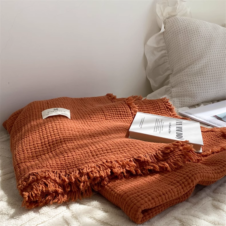 Vintage Cotton Fringe Throw