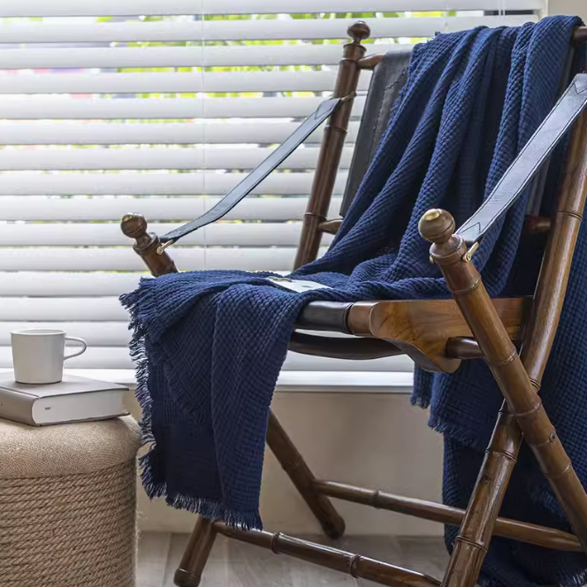 Vintage Cotton Fringe Throw