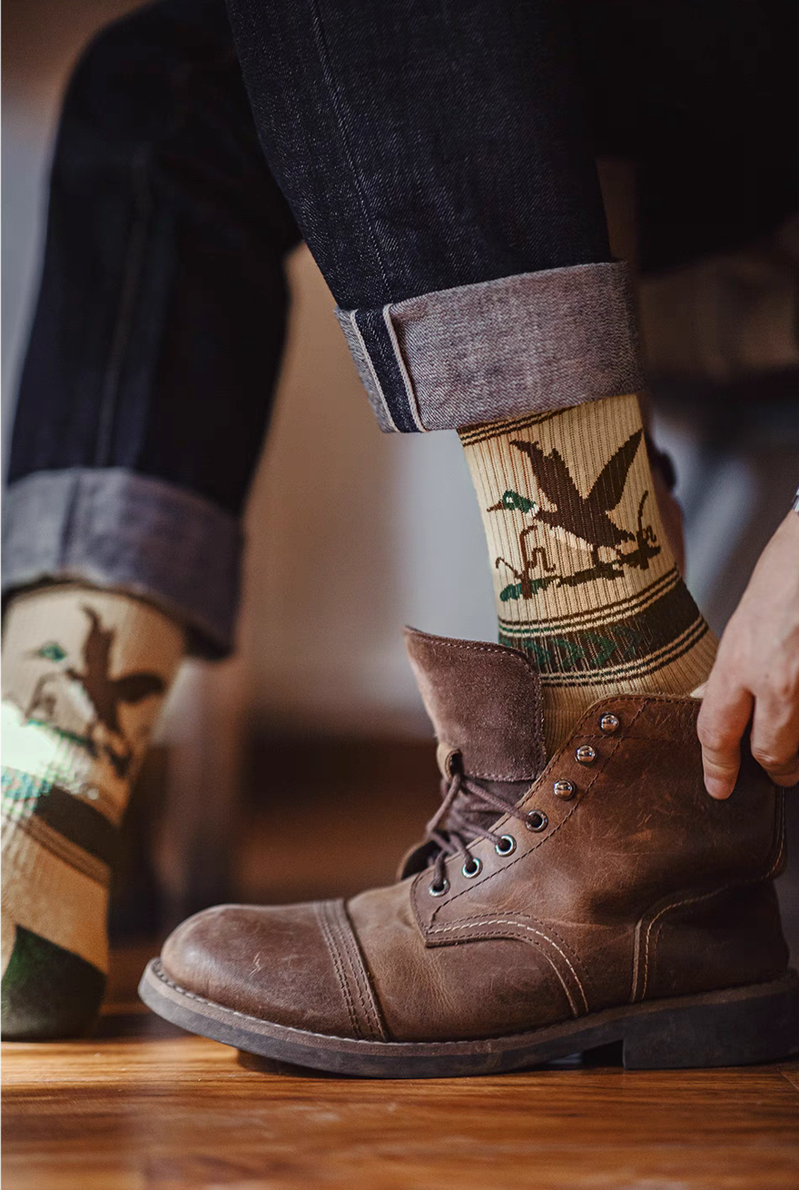 Retro Wild Goose Socks