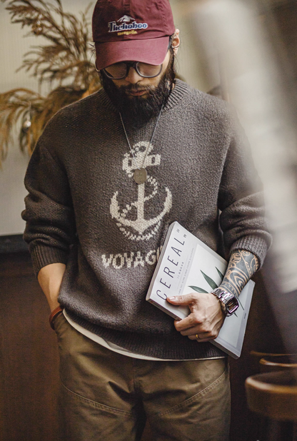 Nautical Anchor Knit Sweater