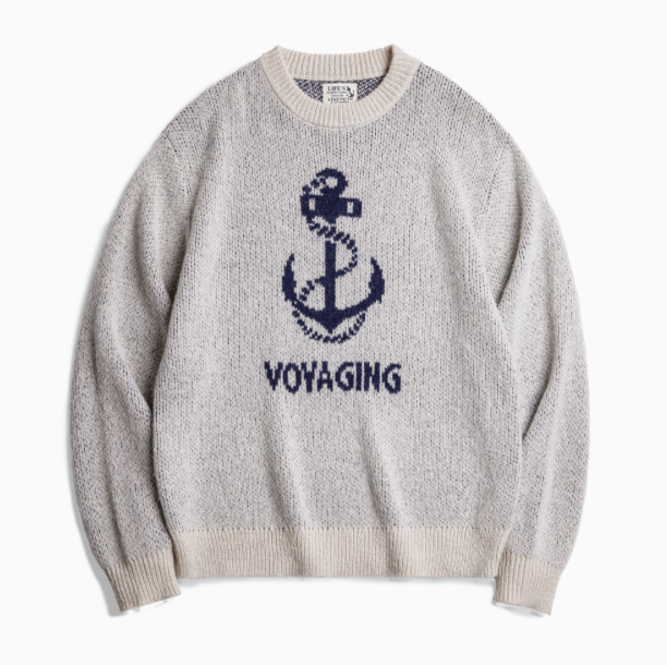 Nautical Anchor Knit Sweater