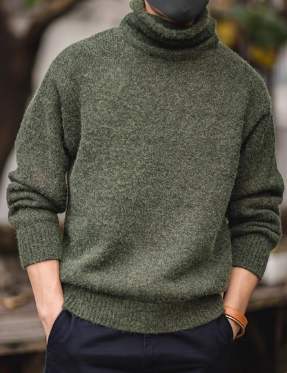 Elbow Patch Turtleneck Sweater