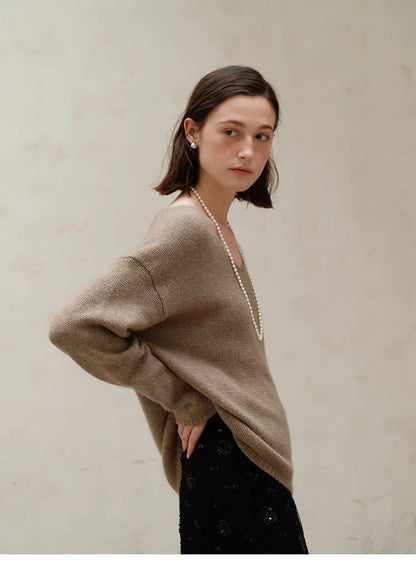 Sophisticated Comfort V-Neck Wool Sweater