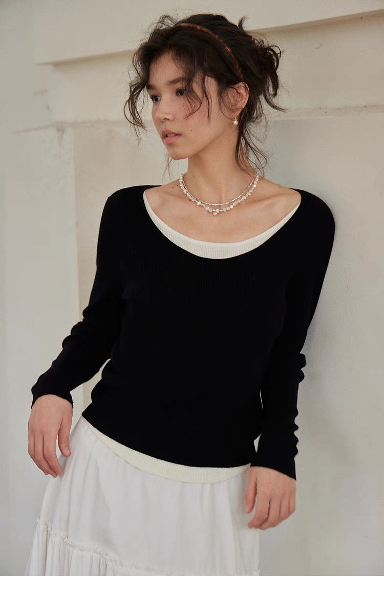 Layered Elegance Knit Top