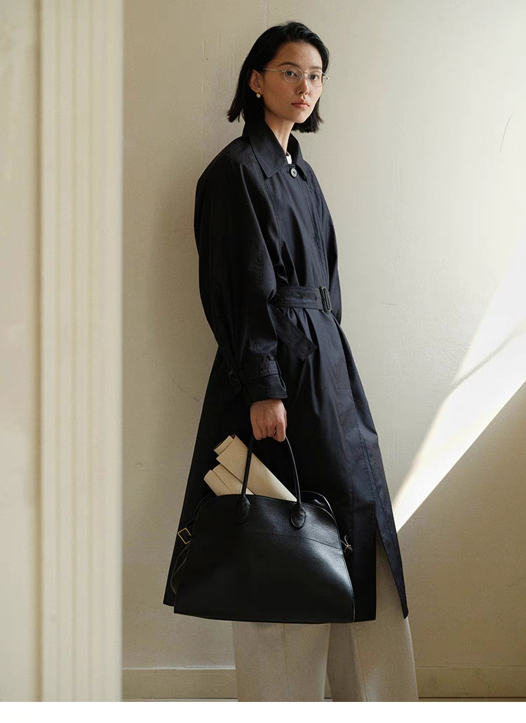 Minimalist Belted Trench Coat