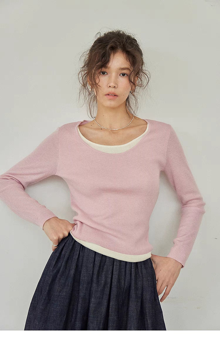 Layered Elegance Knit Top