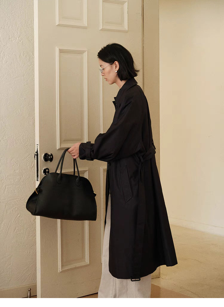 Minimalist Belted Trench Coat