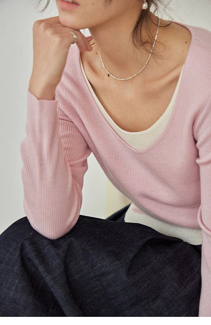 Layered Elegance Knit Top