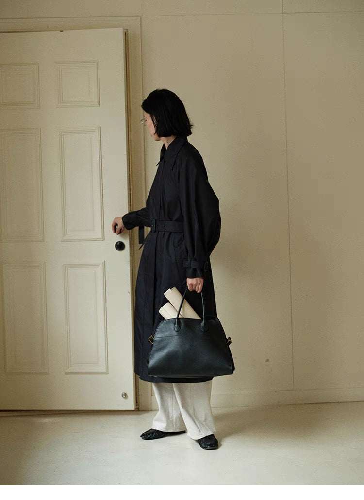 Minimalist Belted Trench Coat