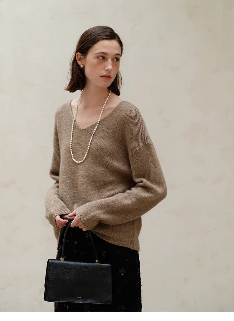 Sophisticated Comfort V-Neck Wool Sweater