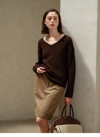 Sophisticated Comfort V-Neck Wool Sweater