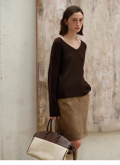 Sophisticated Comfort V-Neck Wool Sweater