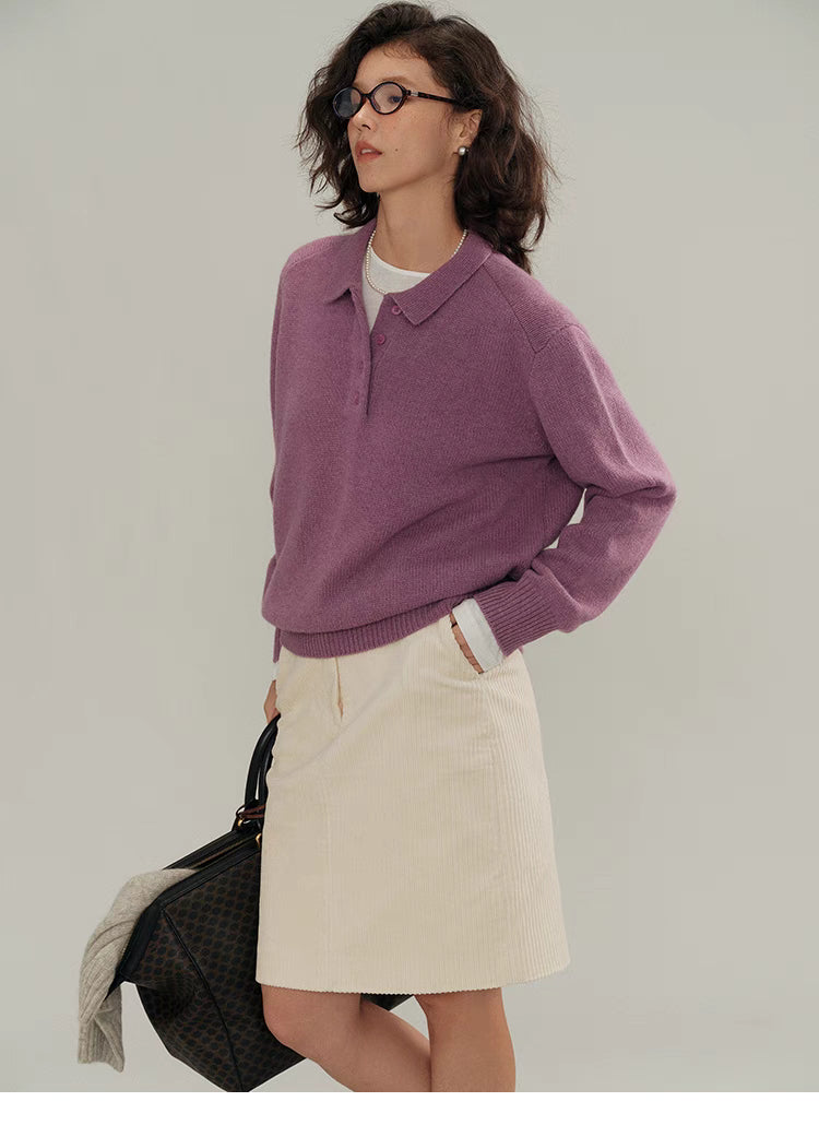 Chic Cropped Wool Polo