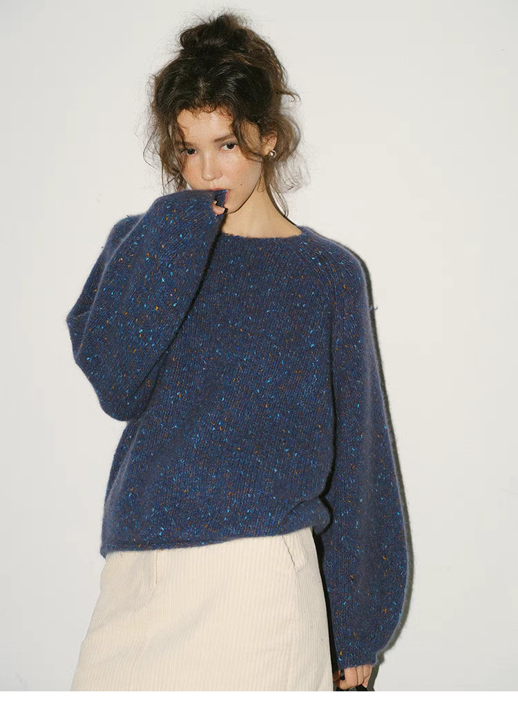 Confetti-Knit Relaxed Crewneck