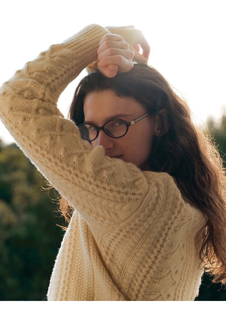 Vintage-Inspired Cable-Knit Cardigan