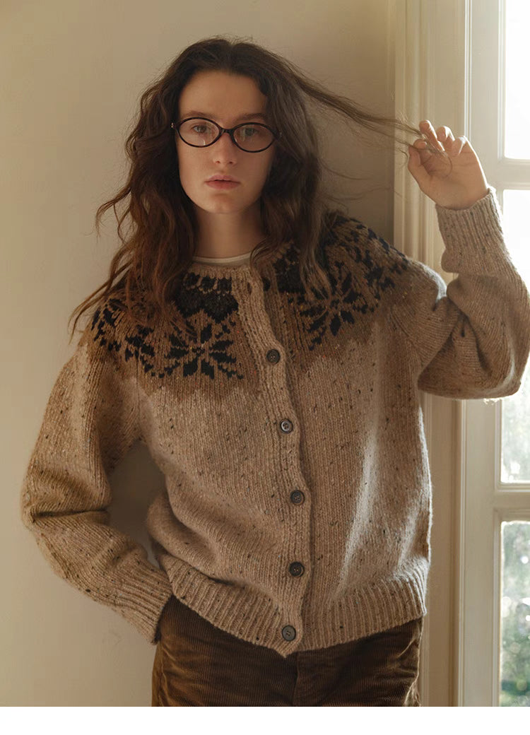 Aran-Inspired Textured Cable Cardigan