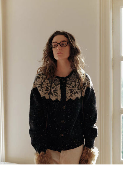 Aran-Inspired Textured Cable Cardigan