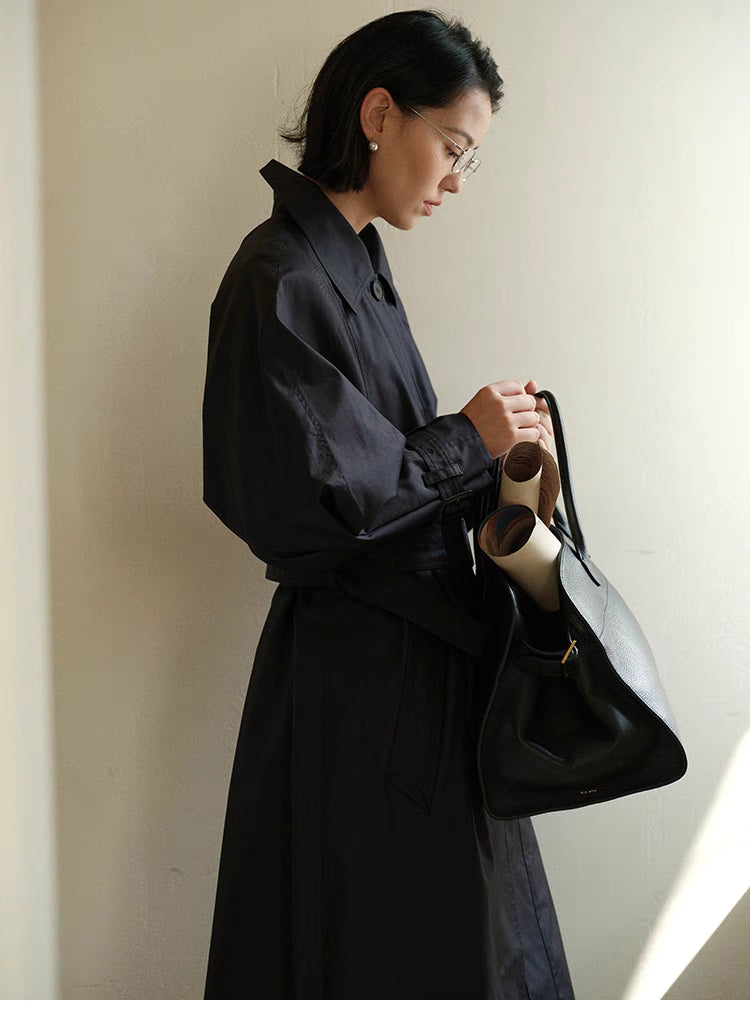 Minimalist Belted Trench Coat