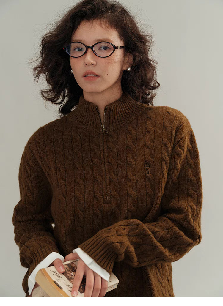 Vintage Vibes Cable Knit Pullover