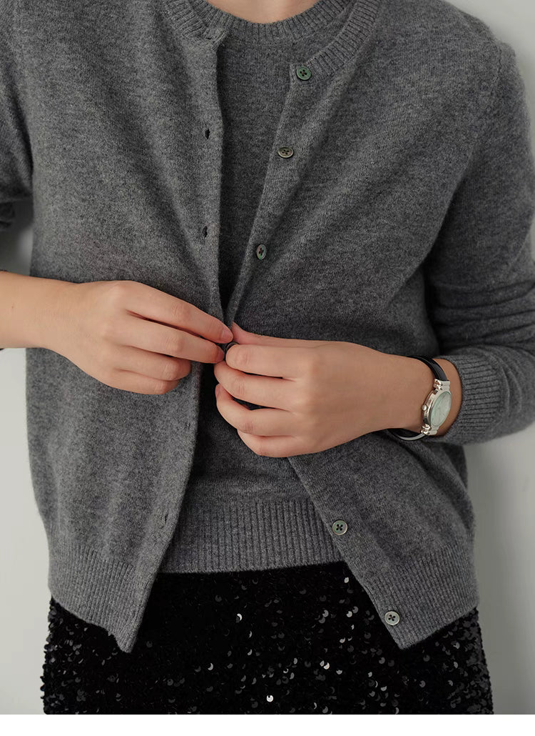 Vintage-Inspired Wool Cardigan