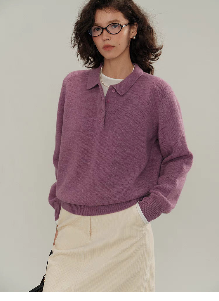 Chic Cropped Wool Polo