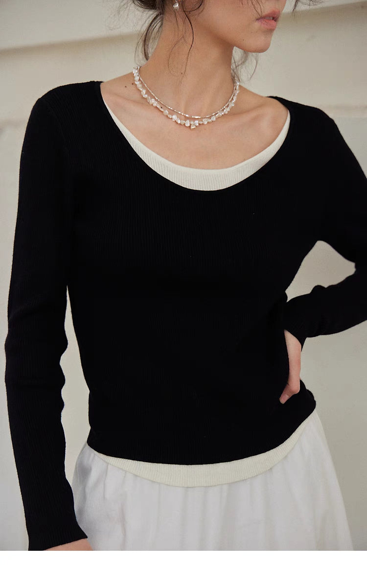 Layered Elegance Knit Top