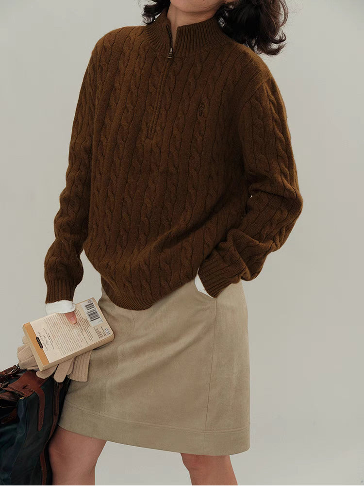 Vintage Vibes Cable Knit Pullover