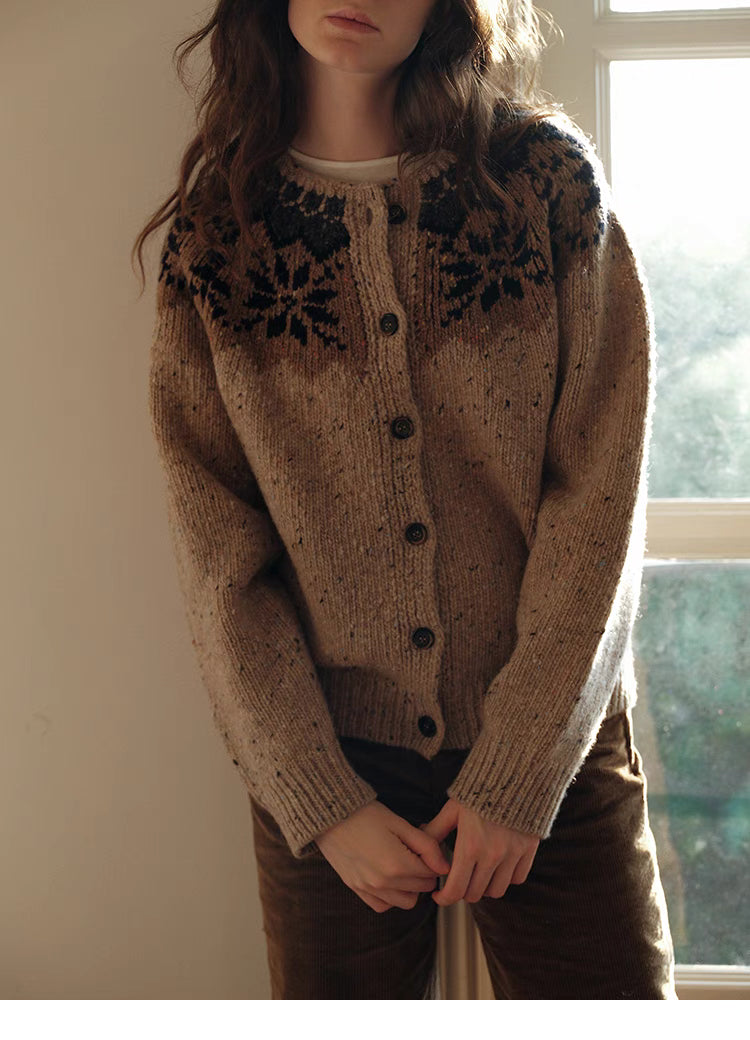 Aran-Inspired Textured Cable Cardigan