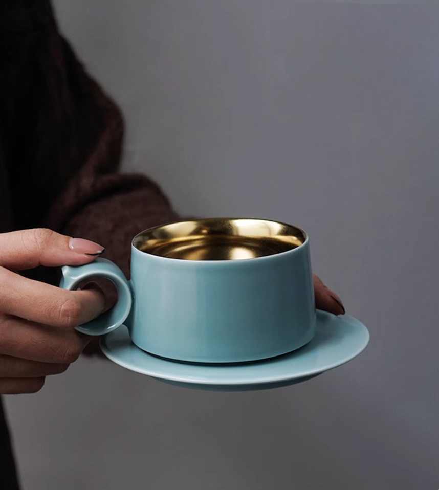 Ring Cup Titanium Ceramic Coffee Mug