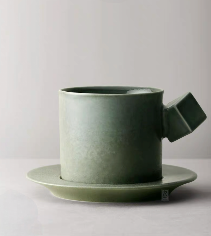 Modern Minimalist Ceramic Cup &amp; Saucer Set