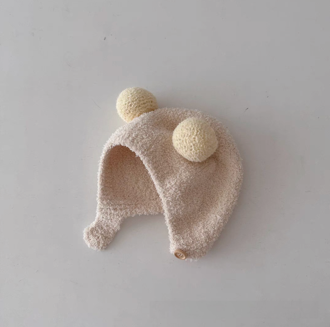 Baby Ear Protection Pom Pom Hat