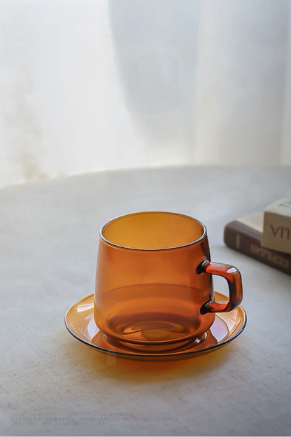 Aurora Harmony Glass Cup &amp; Saucer Set