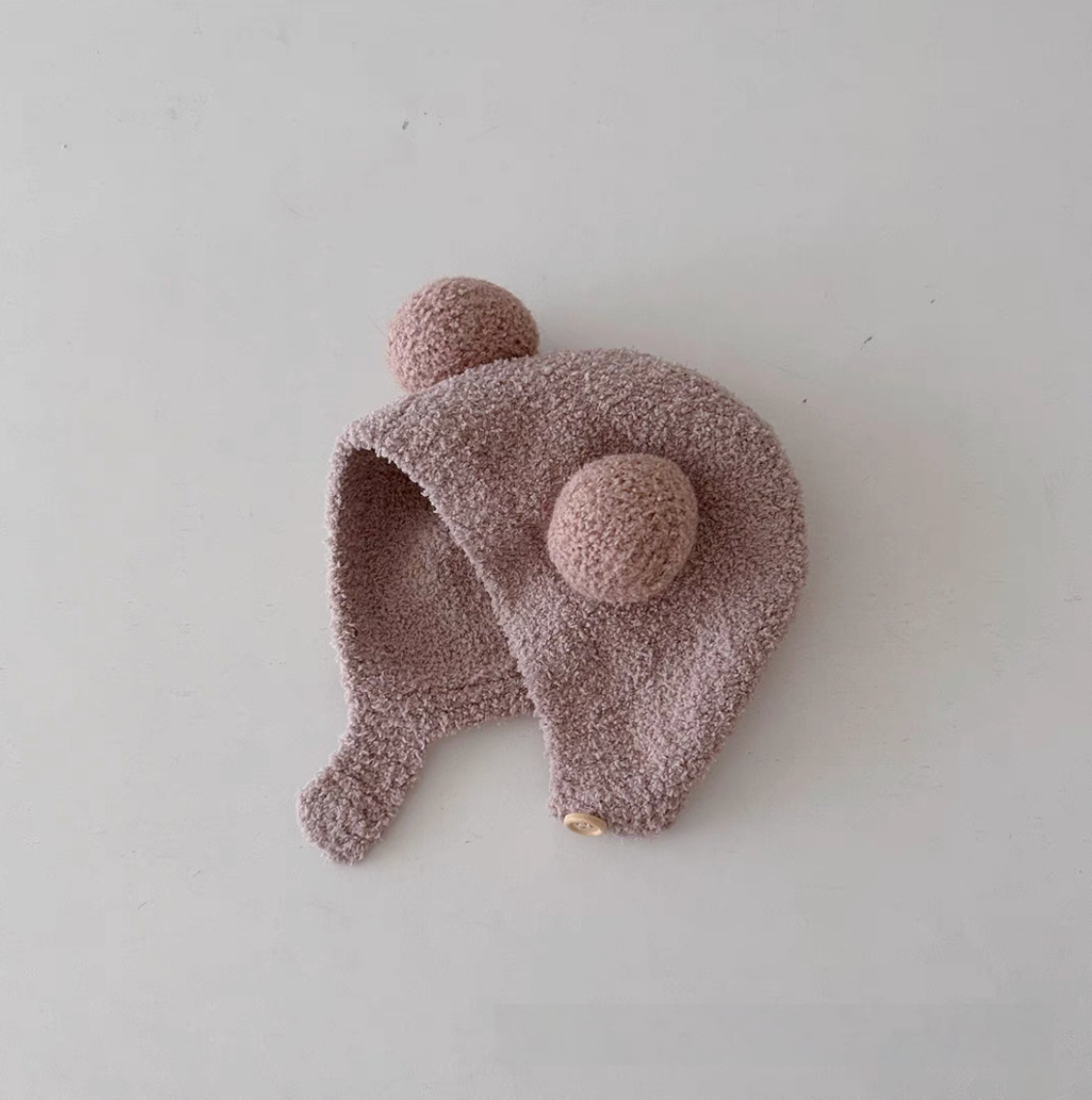 Baby Ear Protection Pom Pom Hat