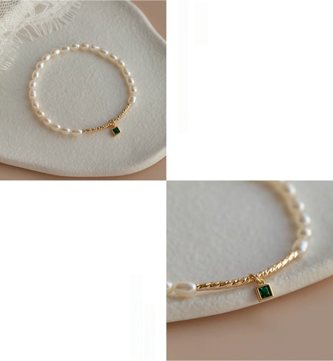 Olivine Pearl Bracelet