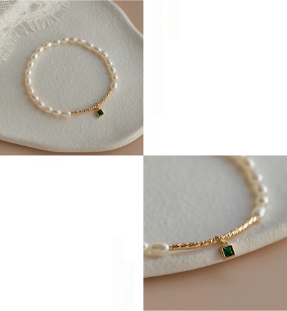 Olivine Pearl Bracelet