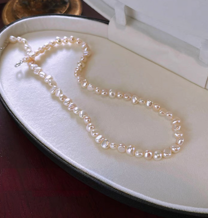 Timeless Baroque Pearl &amp; Silver Necklace