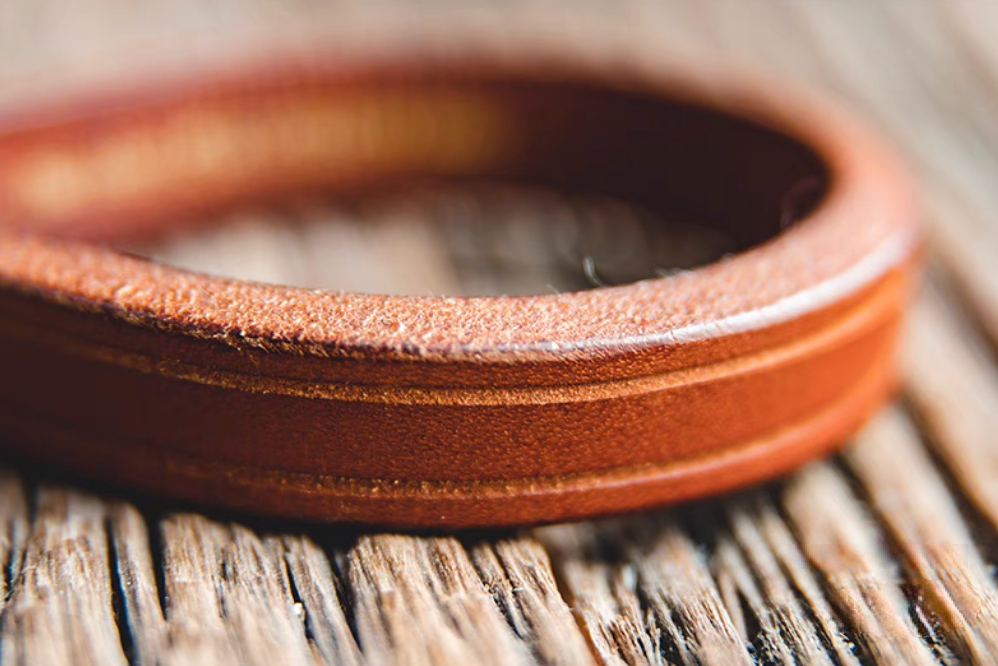 Rustic Brass-Adjustable Leather Cuff