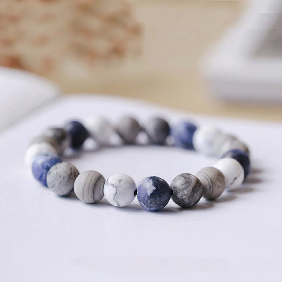 Mountain &amp; Sea Gradient Blue Minimalist Bracelet