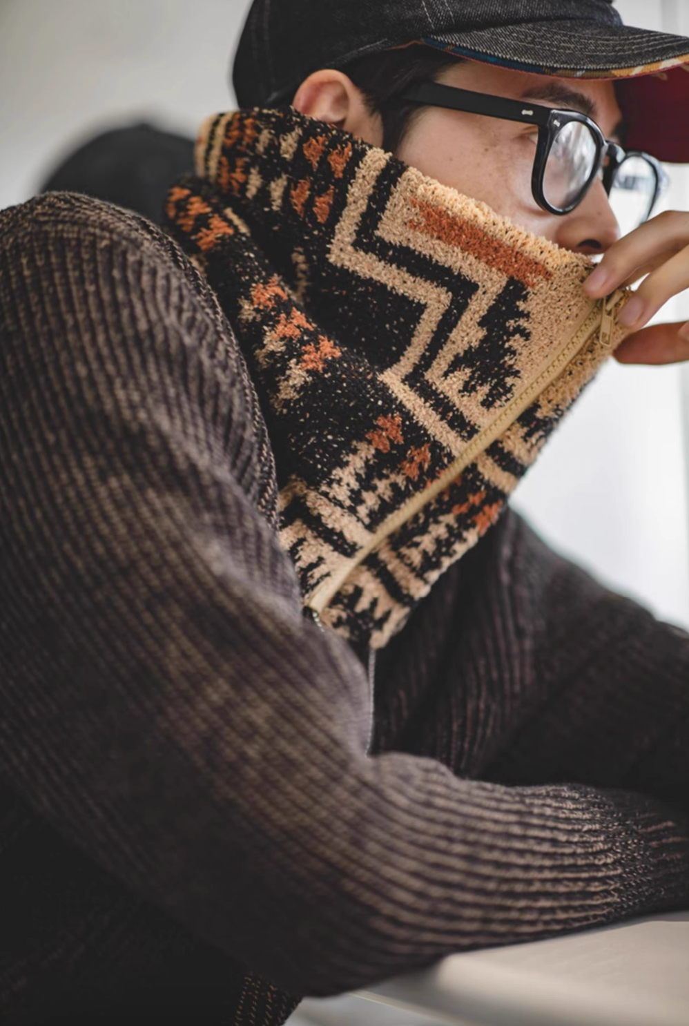 Navajo-Inspired Half-Sherpa Neck Warmer