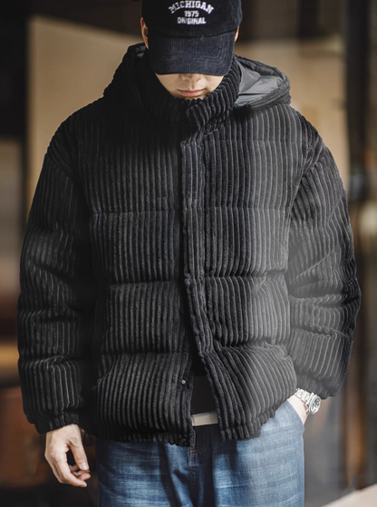 Luxurious Corduroy Down Jacket