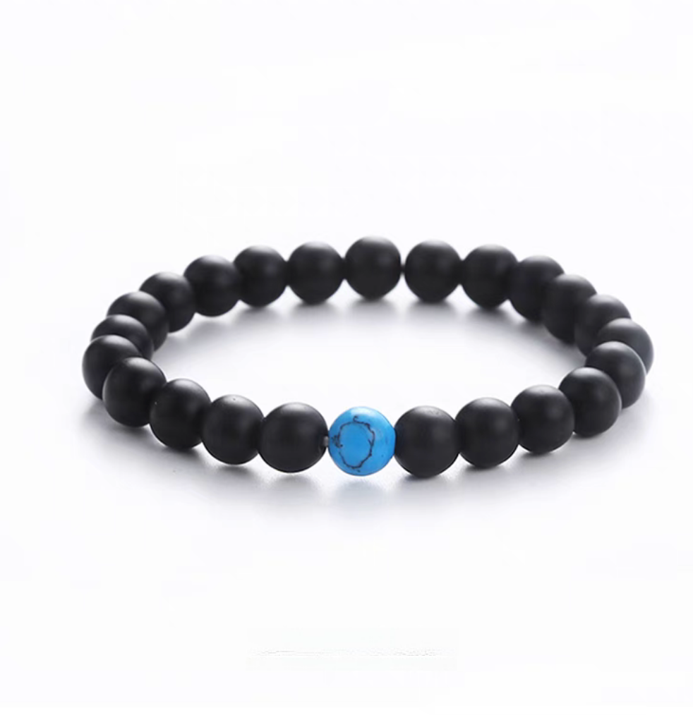 Dual Tone Turquoise Minimalist Bracelet