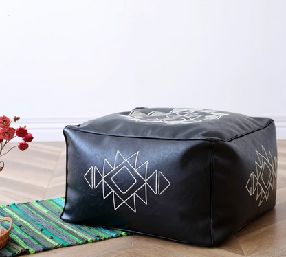 Embroidered Square Bean Bag Sofa